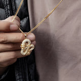 Hip Hop Dragon Pendant Iced Out Cubic Zircon Stones Men Jewelry