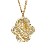 Hip Hop Dragon Pendant Iced Out Cubic Zircon Stones Men Jewelry