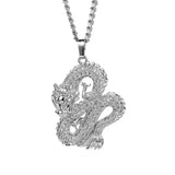 Hip Hop Dragon Pendant Iced Out Cubic Zircon Stones Men Jewelry