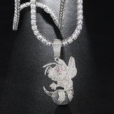 Hip Hop Bee Pendant Necklace Iced Out Bling Jewelry