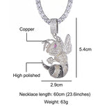 Hip Hop Bee Pendant Necklace Iced Out Bling Jewelry