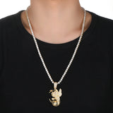 Hip Hop Bee Pendant Necklace Iced Out Bling Jewelry