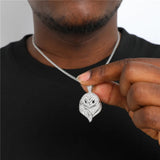 Owl Head Pendant Iced Out Cubic Zircon in Men's Jewelry