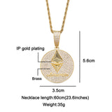 Ethereum Pendant Iced Out AAA+ CZ Stones Solid Back