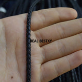 5m Leather Braided Cord Rope Jewelry Making 4mm