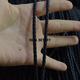 5m Leather Braided Cord Rope Jewelry Making 4mm