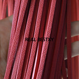 5m/lot Red Flat Square Leather Rope Natural Cord For DIY Men Bracelet