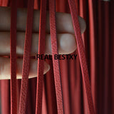 5m/lot Red Flat Square Leather Rope Natural Cord For DIY Men Bracelet