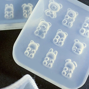 Little Bear Shape Keychain Mold for Epoxy Resin Crafting