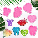 5Pcs Nurse Work Permit Resin Silicone Mould Epoxy Casting for Student Hospital