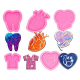 5Pcs Nurse Work Permit Resin Silicone Mould Epoxy Casting for Student Hospital