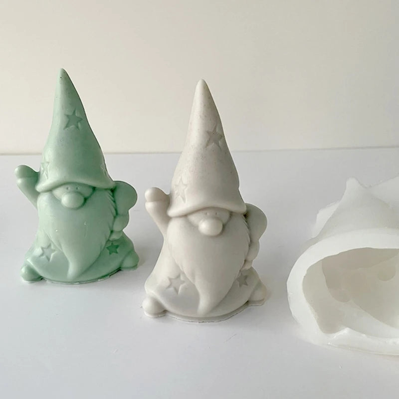 Santa Claus Candle Silicone Mold Resin Casting Mould