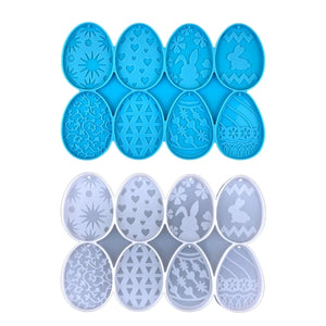 Easter Rabbit Pendant Silicone Mold with Hole for Keychain