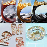Metallic Foil Flakes 6 Colors Gilding Flakes with Tweezers for Resin Nail Art