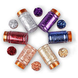 Metallic Foil Flakes 6 Colors Gilding Flakes with Tweezers for Resin Nail Art