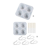 Semi Sphere Silicone Mold Gem Pendant Resin Casting Mold Epoxy Moulds