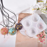 Semi Sphere Silicone Mold Gem Pendant Resin Casting Mold Epoxy Moulds