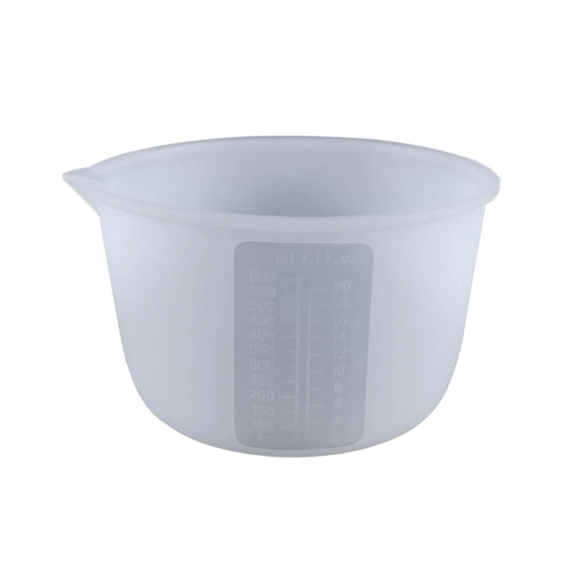 600ml Silicone Resin Mixing Cups Reusable Flexible Easy to Clean