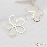 10pcs 21mm High Champagne Brass Plum Flower Charms Pendants DIY