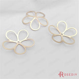 10pcs 21mm High Champagne Brass Plum Flower Charms Pendants DIY