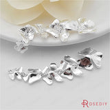 4pc 56mm High Champagne Plated Brass Flower Charms Pendants DIY