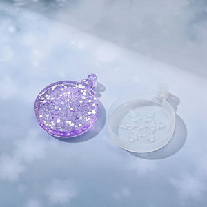 D7WB 3 Pcs Snowflake Silicone Molds Pendant Xmas Tree Decor Jewelry