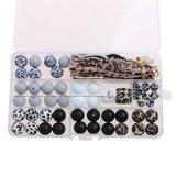 Leopard Print Cow Silicone Beads with Tassle Keyring Clasp
