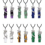 Crystal Dragon Phoenix Couples Necklace Set