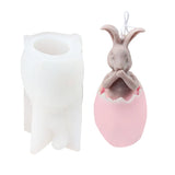 D7WB Epoxy Soap Mold Rabbit Decoration Candle Mold DIY