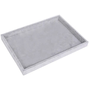 Gray Velvet Ring Trays for Jewelry Storage Displays