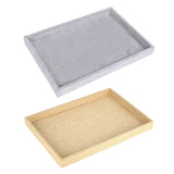 Gray Velvet Ring Trays for Jewelry Storage Displays