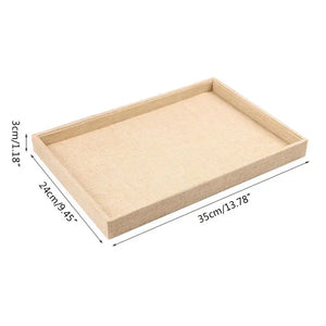 Gray Velvet Ring Trays for Jewelry Storage Displays