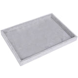 Gray Velvet Ring Trays for Jewelry Storage Displays