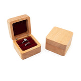 D7WB Walnut Ring Box Wooden Jewelry Organizer for Proposal Wedding