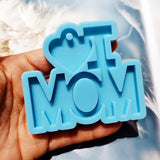 DAD MOM Heart Shape Keychain Resin Casting Silicone Mold