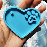 DAD MOM Heart Shape Keychain Resin Casting Silicone Mold