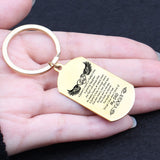 DAD Memorial Keychain Gift - Stainless Steel Bag Charm Keytag