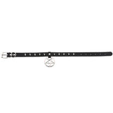 Metal Spike PU Leather Collar Necklace with Pendant Punk Jewelry