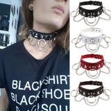 DAILOU PU Leather Choker Female Collar Women Goth Punk Chain Harajuku Necklace