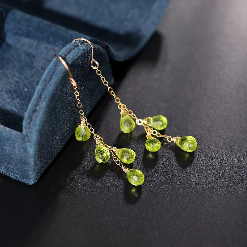 14K Peridot Earrings for Her