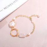 Baroque Pearl Bracelet Copper Plated Women's Jewelry