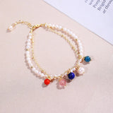3-4mm Pearl Bracelet Spar Plated For Women