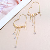 Heart Pearl Earrings 3-4mm - Women's Gift