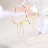 Heart Pearl Earrings 3-4mm - Women's Gift
