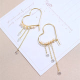Heart Pearl Earrings 3-4mm - Women's Gift
