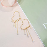 Heart Pearl Earrings 3-4mm - Women's Gift