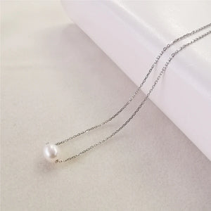Natural Freshwater Pearl Necklace Silver 925 Jewelry for Women