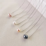 Natural Freshwater Pearl Necklace Silver 925 Jewelry for Women
