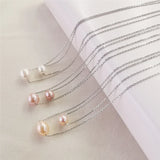 Natural Freshwater Pearl Necklace Silver 925 Jewelry for Women