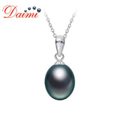 7-8mm Pearl Pendant 925 Silver Women Wedding Jewelry